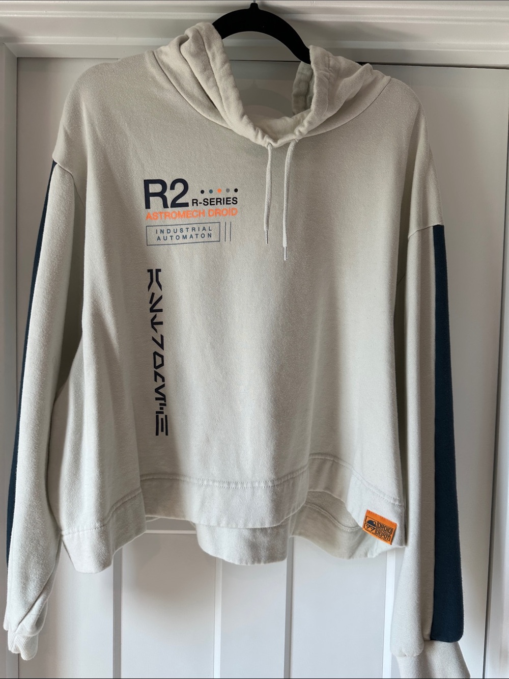 R-Series R2 Astromech Droid Hoodie in Cream with Navy Accents